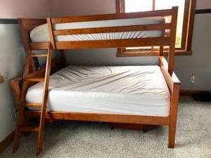 lot 194 image: Twin over Full Size Bunk Bed Set