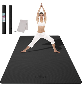 lot 52 image: CAMBIVO  Large Yoga Mat (6x 4), Extra Wide Workout Mat