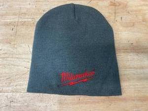 lot 59 image: MILWAUKEE Embroidered Beanie (Gray with Red Stitching)