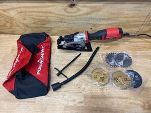 lot 63 image: POWERSMART 4-12 in. 5.8 Amp Electric Compact Circular Saw