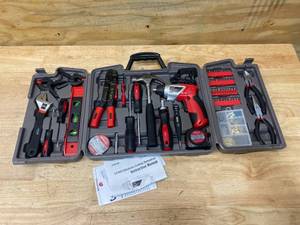 lot 70 image: APOLLO Home Tool Kit with 3.6-Volt Li-Ion Cordless Screwdriver,(161-Pieces)