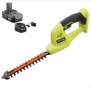 lot 23 image: RYOBI ONE 18V Cordless Battery Shrubber Trimmer with 1.5 Ah Battery and Charger