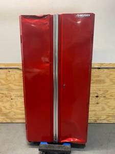 lot 78 image: HUSKY 24-Gauge Steel Freestanding Garage Cabinet in Red (36 in. W x 72 in. H x 18 in. D)
