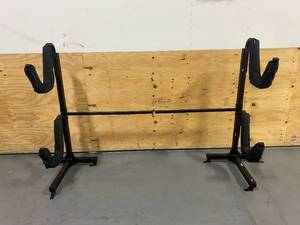 lot 96 image: RAD SPORTZ Kayak Storage Rack  Freestanding, 175 Weight Capacity Dual Stand for 2 Kayaks or Paddleboards  Indoor Outdoor Organization