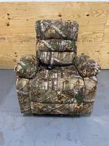 lot 97 image: RELAXZEN Longstreet Rocker Recliner with Massage, Heat and Dual USB Ports, Realtree Camo