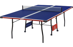 lot 110 image: JOOLA Indoor 15mm Ping Pong Table with Quick Clamp Ping Pong Net Set - Single Player Playback Mode - Regulation Size Table Tennis Table - Compact Storage Ping Pong Table
