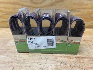 lot 134 image: GATOR Lot of 5 Packages of- 3 x 24 Sanding Belts- 50 Grit Course (2 belts per package)