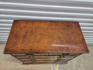 lot 5 image: Yorkshire House Burlwood Chest of Drawers