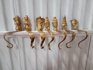 lot 47 image: Christmas Brass Stocking Hooks