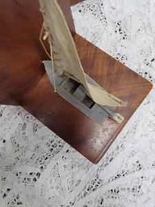 lot 75 image: Wooden Sailboat Bookends