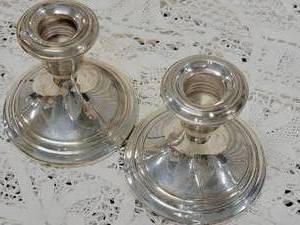 lot 19 image: Gorham Sterling Silver Candle Holders 651