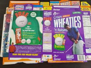 lot 57 image: Collectible Tiger Woods Wheaties Boxes