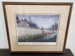 lot 67 image: Les Kouba Print The Old Mill Buckwheat Field