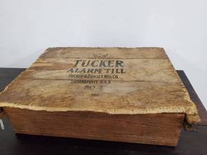 lot 162 image: Old Wooden Cash Box