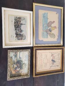 lot 166 image: Four Framed Vintage Prints