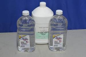 Lot of hand sanitizer
