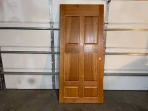 lot 52 image: 36x79 Solid Oak 6 Panel Interior Door Slab