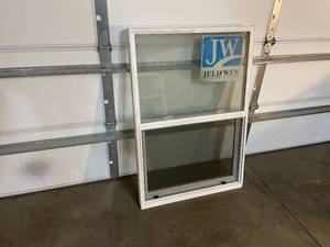 lot 57 image: 34x48 JenWeld White Vinyl Exterior High Efficiency Window with Screen