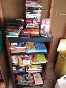 Five-tier rolling multimedia shelf ...