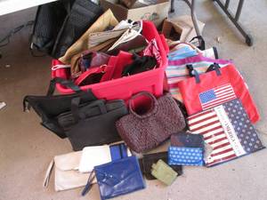 Covered tote heaping with a variety...