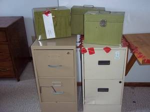 3 document boxes 2 have key for loc...