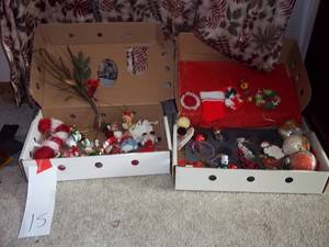 Box of Christmas ornaments (see pho...
