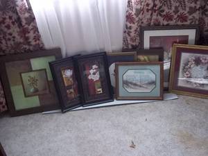 8 framed printsartwork ranging fro...