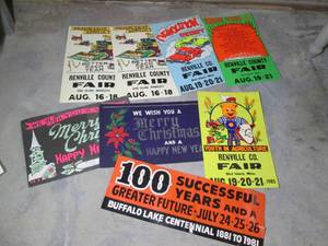 Lot of Renville county fair posters...