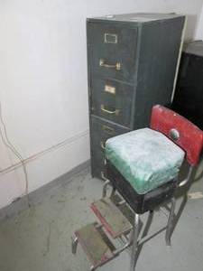 Vintage wood file cabinet and uniqu...