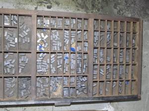 Organizer drawer of printing press ...