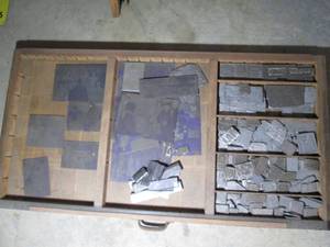 Organizer drawer of printing press ...