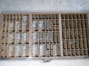 Organizer drawer of printing press ...