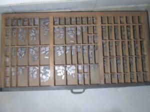 Organizer drawer of printing press ...