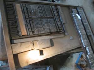 Lot of printing press dies.  Brin...