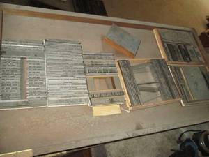 Lot of printing press dies.  Brin...