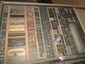 Lot of printing press dies.  Brin...