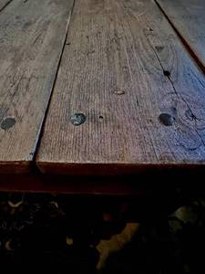 lot 109 image: Recycled wood coffee table 30x40 t...