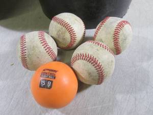 lot 114 image: (F-2) Bucket with 36 Base Balls and...