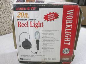 lot 135 image: (CSB) 20ft Reel Worklight Unused...