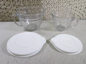 lot 155 image: (FS) 2 Pampered Chef Large Glass Me...