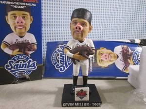lot 176 image: (BS) 3 Kevin Millar St. Paul Saints...