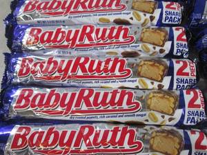 lot 222 image: (B-1) 17 Baby Ruth 2pc Share Pack C...
