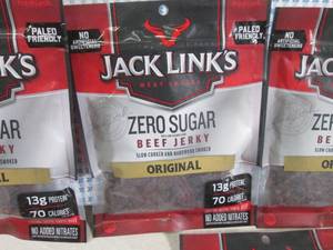 lot 229 image: (B-1) 7 Bags Jack Links Zero Sugar ...