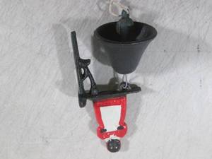 lot 244 image: (BSB) Cast Iron Bell and Wall Mount...