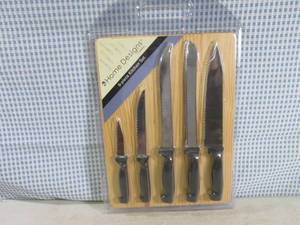 lot 288 image: (B-2) 6pc Kitchen Knife Set 5 Knive...