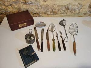 lot 113 image: Antique Cutlery, Kitchen Items, Diary and More