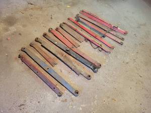 lot 248 image: Large Lot of 3-Point Hitch Lower Lift Arms and More - NO SHIPPING