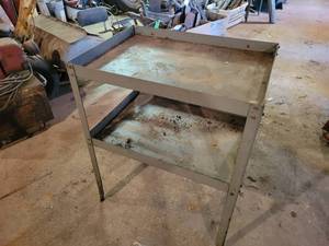 lot 262 image: Steel Workshop Table - NO SHIPPING