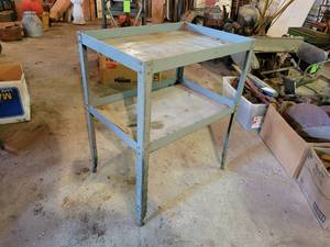 lot 273 image: Steel Workshop Table - NO SHIPPING