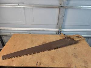 lot 283 image: Antique One-Man Saw - 47.5 Long